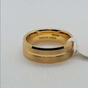 Gold Wedding Band Tungsten Carbide size 12.5.